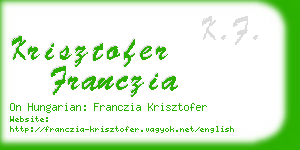 krisztofer franczia business card